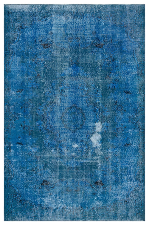 Atina 27329 Blue Vintage Wool Handmade Area Rug 5'8" x 8'7"
