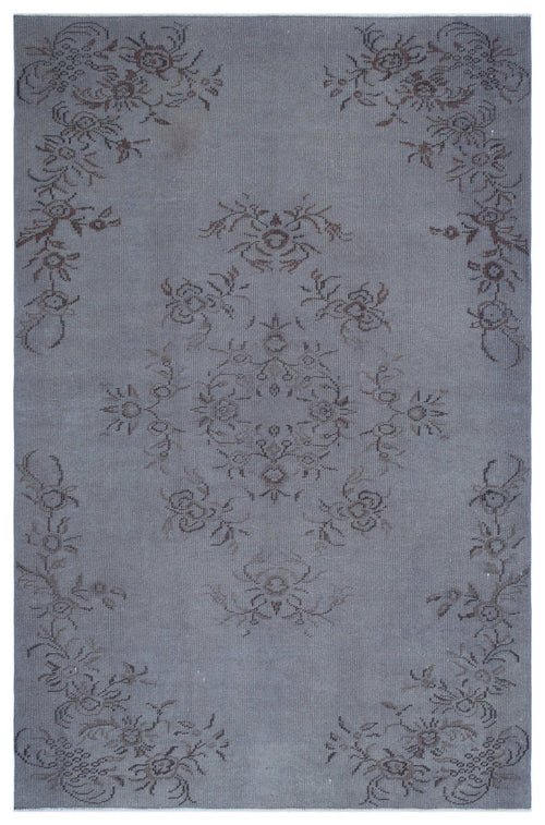 Atina 27445 Grey Vintage Wool Handmade Area Rug 5'5" x 8'7"