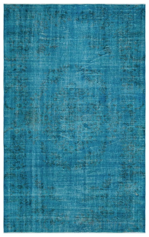 Atina 27581 Turquoise Vintage Wool Handmade Area Rug 5'11" x 9'5"