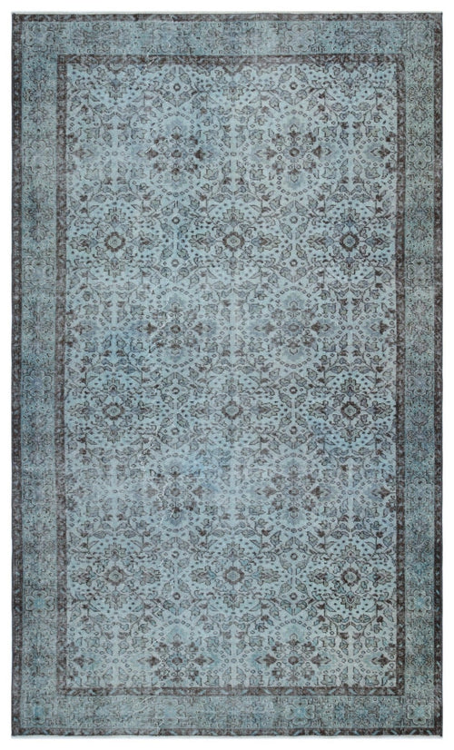 Atina 27625 Blue Vintage Wool Handmade Area Rug 5'7" x 9'4"