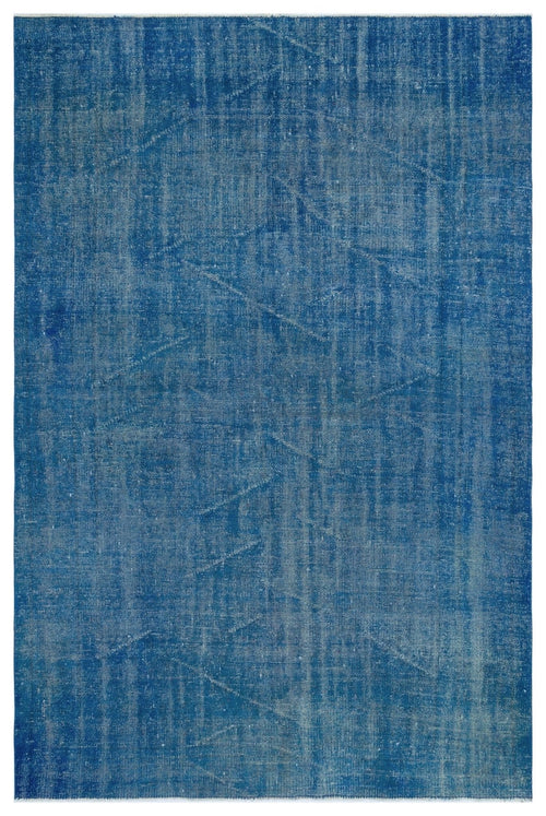Atina 27678 Blue Vintage Wool Handmade Area Rug 5'7" x 8'4"