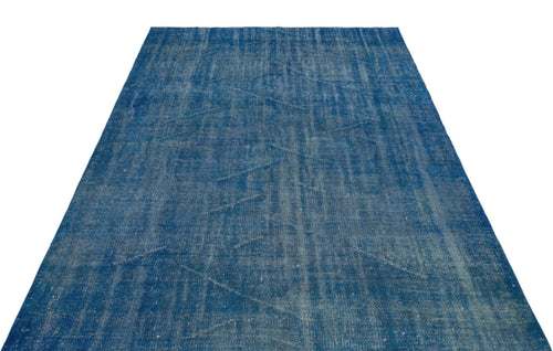 Atina 27678 Blue Vintage Wool Handmade Area Rug 5'7" x 8'4"