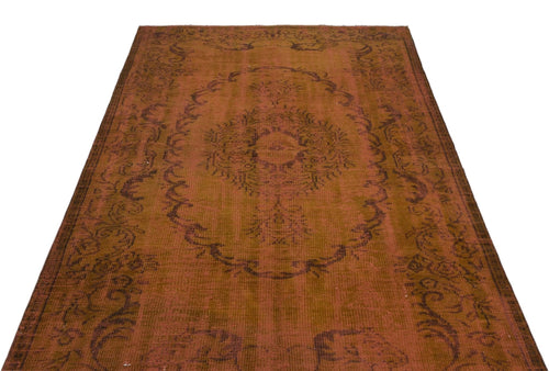 Atina 27790 Brown Vintage Wool Handmade Area Rug 5'2" x 9'3"