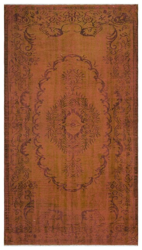 Atina 27790 Brown Vintage Wool Handmade Area Rug 5'2" x 9'3"