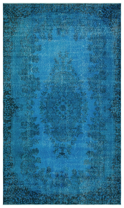 Atina 27810 Blue Vintage Wool Handmade Area Rug 5'10" x 10'1"