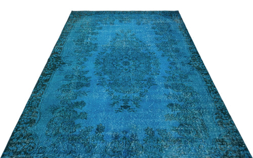 Atina 27810 Blue Vintage Wool Handmade Area Rug 5'10" x 10'1"