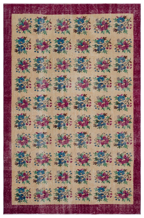 Atina 27870 Cream Vintage Wool Handmade Area Rug 5'9" x 10'0"