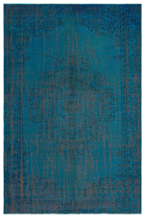 Atina 27900 Turquoise Vintage Wool Handmade Area Rug 5'10" x 8'10"