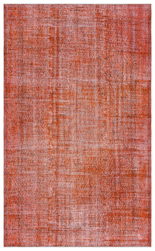 Atina 27948 Orange Vintage Wool Handmade Area Rug 5'6" x 8'11"