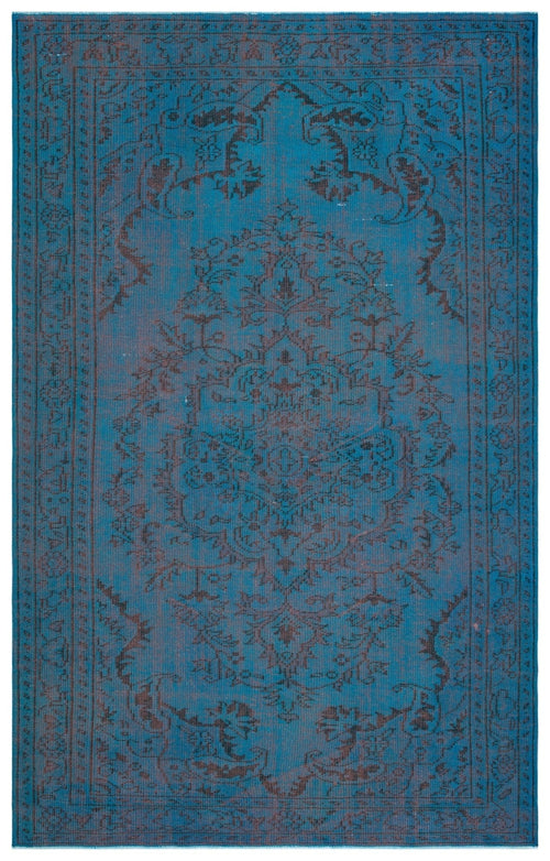 Atina 27982 Dark Blue Vintage Wool Handmade Area Rug 5'9" x 9'5"