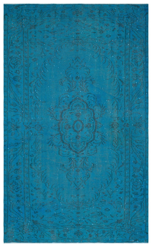 Atina 27999 Turquoise Vintage Wool Handmade Area Rug 5'6" x 8'11"