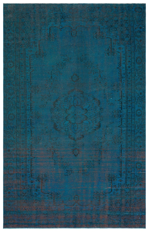 Atina 28057 Turquoise Vintage Wool Handmade Area Rug 5'10" x 9'3"