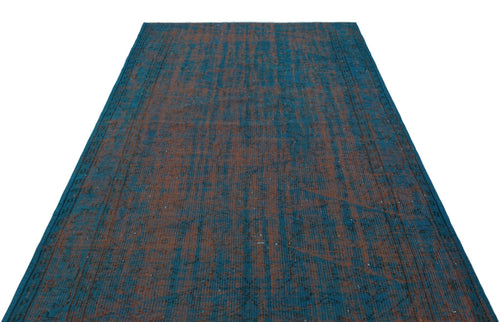 Atina 28234 Blue Vintage Wool Handmade Area Rug 5'4" x 8'6"