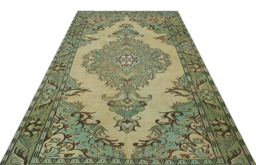 Atina 28259 Cream Vintage Wool Handmade Area Rug 5'9" x 9'6"