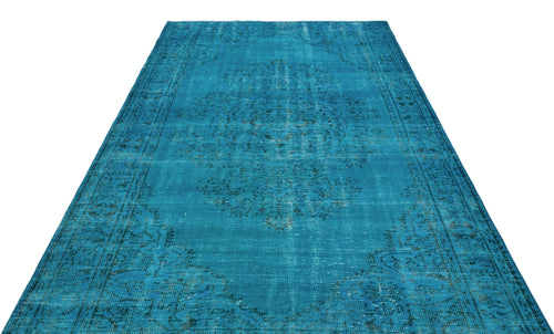 Atina 28509 Turquoise Vintage Wool Handmade Area Rug 6'1" x 10'3"