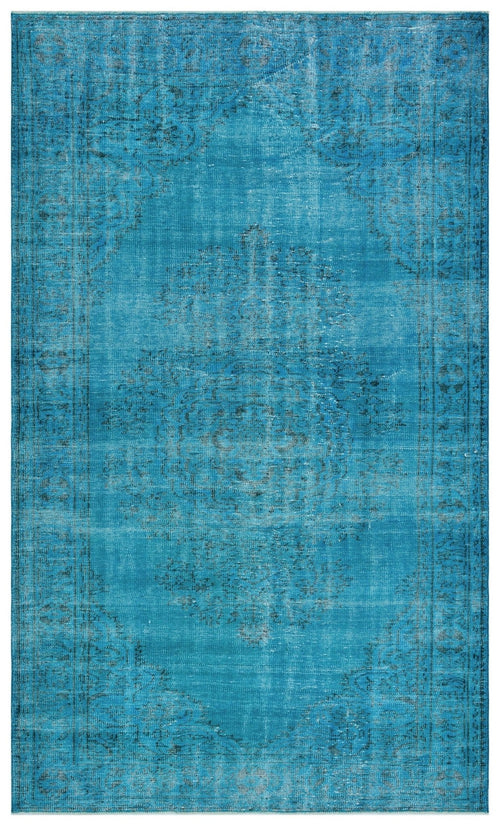Atina 28509 Turquoise Vintage Wool Handmade Area Rug 6'1" x 10'3"