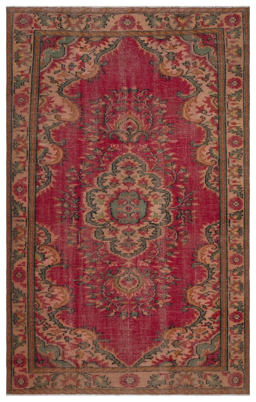Atina 28564 Red Vintage Wool Handmade Area Rug 5'7" x 8'11"