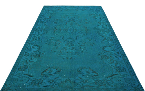 Atina 28581 Turquoise Vintage Wool Handmade Area Rug 5'8" x 9'2"