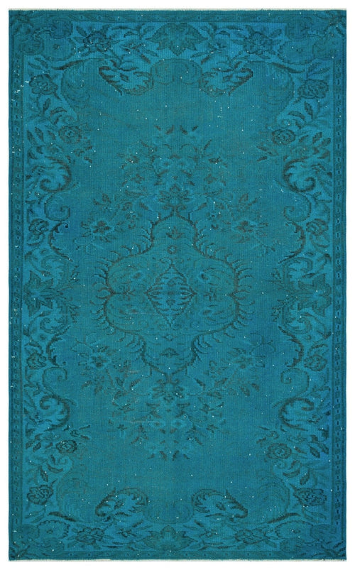 Atina 28581 Turquoise Vintage Wool Handmade Area Rug 5'8" x 9'2"