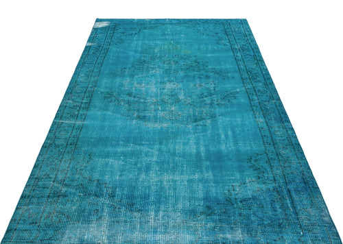 Atina 28599 Turquoise Vintage Wool Handmade Area Rug 4'10" x 8'0"