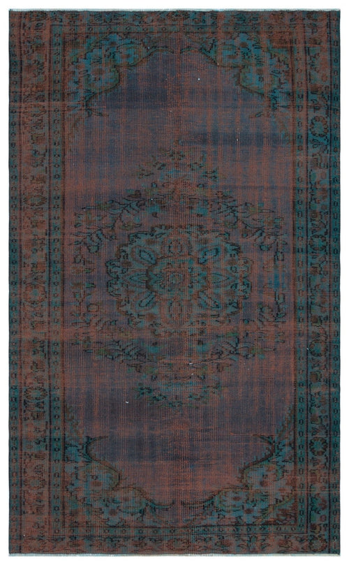 Atina 28697 Burgundy Vintage Wool Handmade Area Rug 5'2" x 8'2"