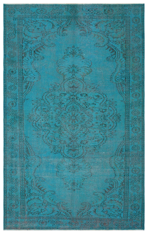 Atina 28732 Turquoise Vintage Wool Handmade Area Rug 5'6" x 8'10"