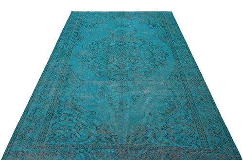 Atina 28732 Turquoise Vintage Wool Handmade Area Rug 5'6" x 8'10"