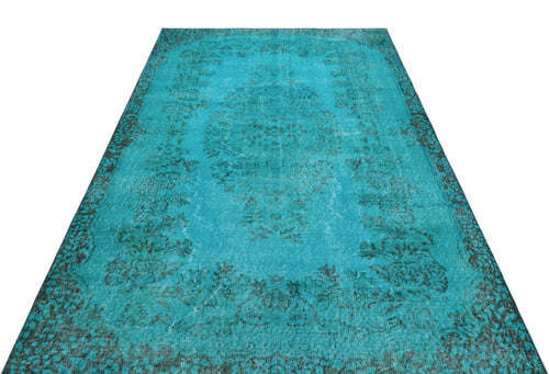Atina 28787 Turquoise Vintage Wool Handmade Area Rug 5'2" x 8'8"