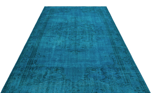 Atina 28952 Turquoise Vintage Wool Handmade Area Rug 5'9" x 8'9"