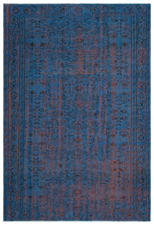 Atina 28968 Blue Vintage Wool Handmade Area Rug 6'0" x 8'10"