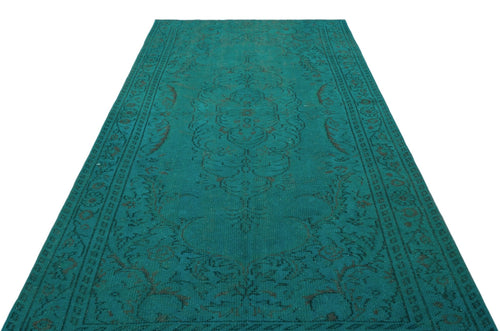 Atina 29034 Green Vintage Wool Handmade Area Rug 5'5" x 9'2"