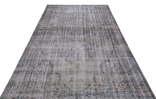 Atina 29572 Grey Vintage Wool Handmade Area Rug 6'2" x 9'7"
