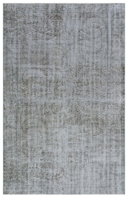 Atina 29585 Grey Vintage Wool Handmade Area Rug 5'6" x 8'6"