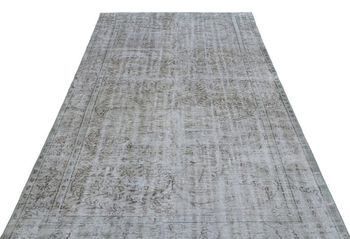 Atina 29585 Grey Vintage Wool Handmade Area Rug 5'6" x 8'6"