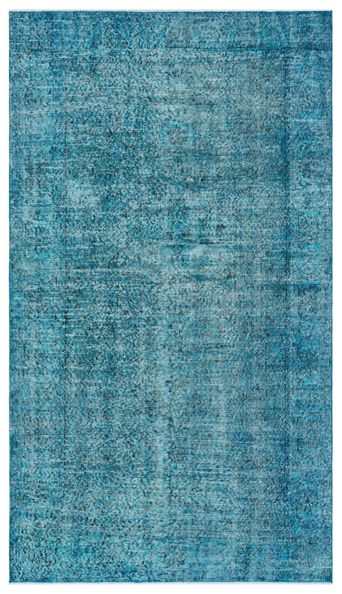 Atina 29612 Turquoise Vintage Wool Handmade Area Rug 5'0" x 8'11"