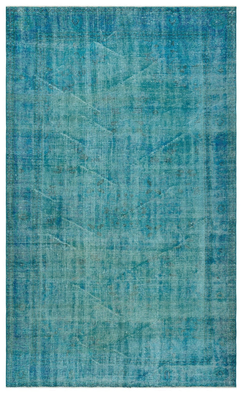Atina 29644 Turquoise Vintage Wool Handmade Area Rug 5'7" x 9'1"