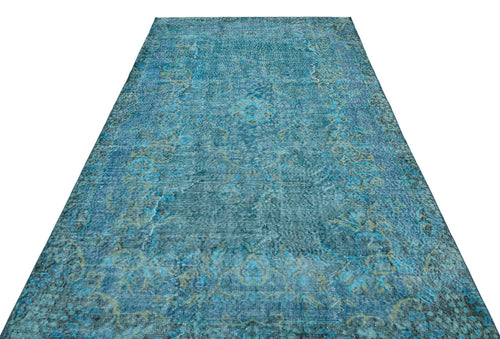 Atina 29647 Turquoise Vintage Wool Handmade Area Rug 5'9" x 9'5"