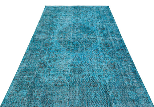 Atina 29691 Turquoise Vintage Wool Handmade Area Rug 5'5" x 8'11"