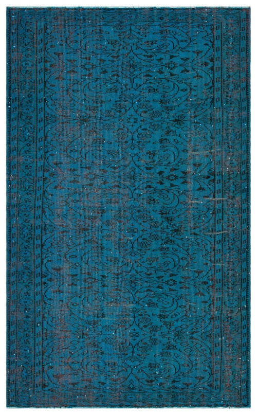 Atina 29695 Turquoise Vintage Wool Handmade Area Rug 5'7" x 8'11"