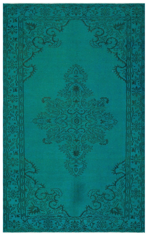 Atina 29950 Turquoise Vintage Wool Handmade Area Rug 5'10" x 9'2"