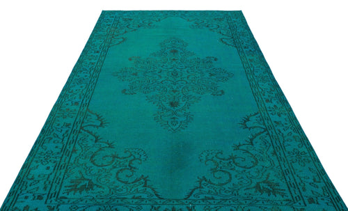 Atina 29950 Turquoise Vintage Wool Handmade Area Rug 5'10" x 9'2"