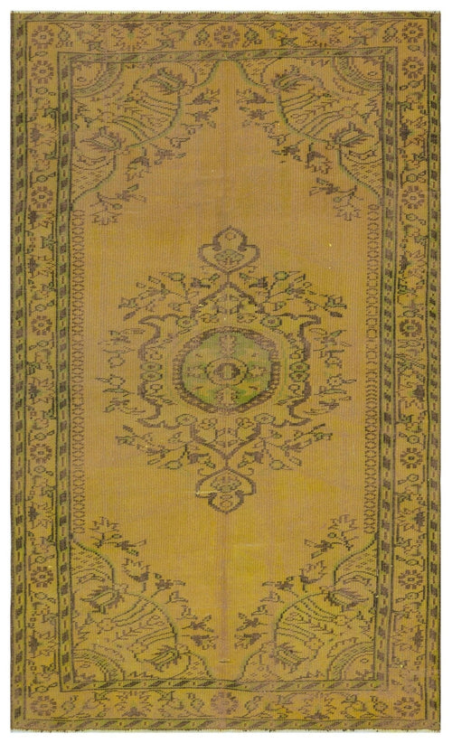 Atina 29953 Yellow Vintage Wool Handmade Area Rug 5'0" x 8'4"