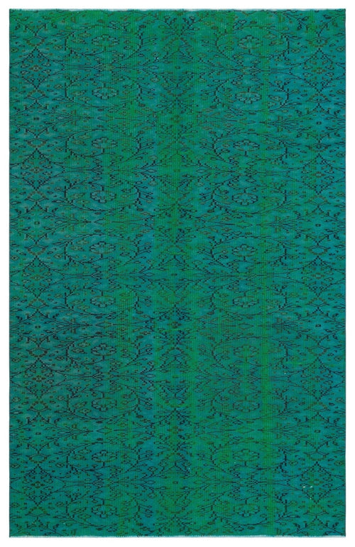 Atina 29982 Green Vintage Wool Handmade Area Rug 4'6" x 10'0"