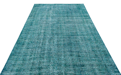 Atina 31025 Turquoise Vintage Wool Handmade Area Rug 5'5" x 8'7"