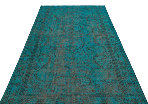 Atina 31027 Turquoise Vintage Wool Handmade Area Rug 4'11" x 8'5"