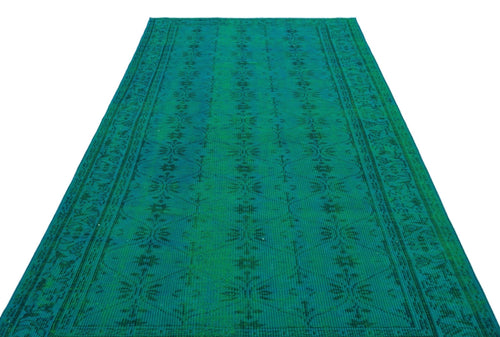 Atina 31036 Turquoise Vintage Wool Handmade Area Rug 5'1" x 8'7"
