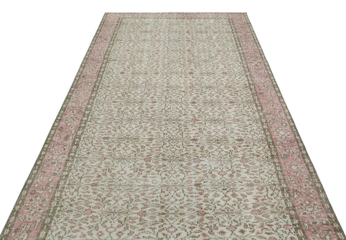 Atina 31061 Beige Vintage Wool Handmade Area Rug 5'7" x 8'3"