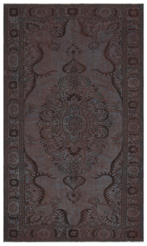 Atina 31077 Grey Vintage Wool Handmade Area Rug 5'4" x 8'10"