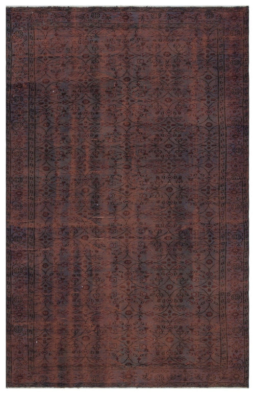 Atina 31084 Brown Vintage Wool Handmade Area Rug 5'11" x 9'1"