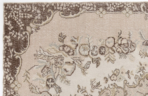 Atina 3243 Beige Vintage Wool Handmade Area Rug 5'7" x 10'1"